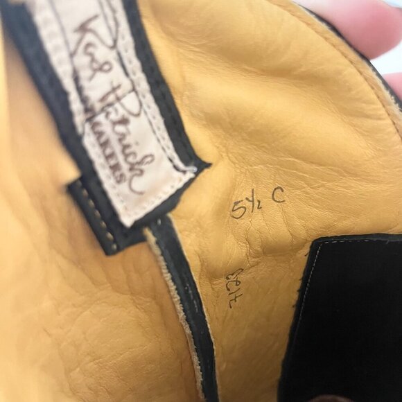 Rod Patrick Womens Cowboy Boots 9B Black Smooth Ostrich Western Square Toe - Picture 9 of 10